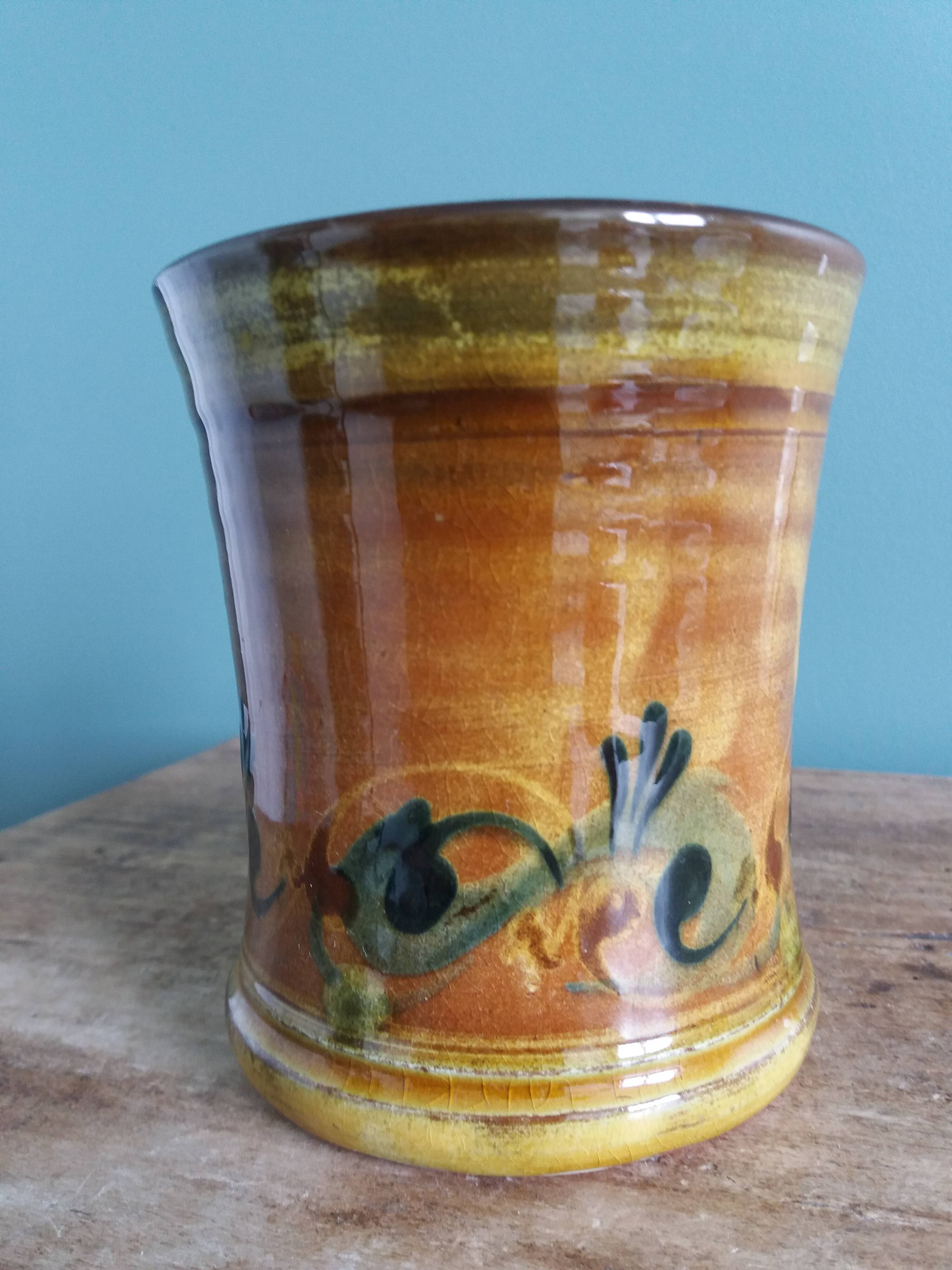 Handmade terracotta mug cup