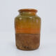 Grease pot in glazed yellow orange terracotta, year 50
