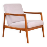 Fauteuil en teck suédois du milieu du siècle par Alf Svensson pour Dux, années 1960.