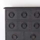 Commode en bois noirci