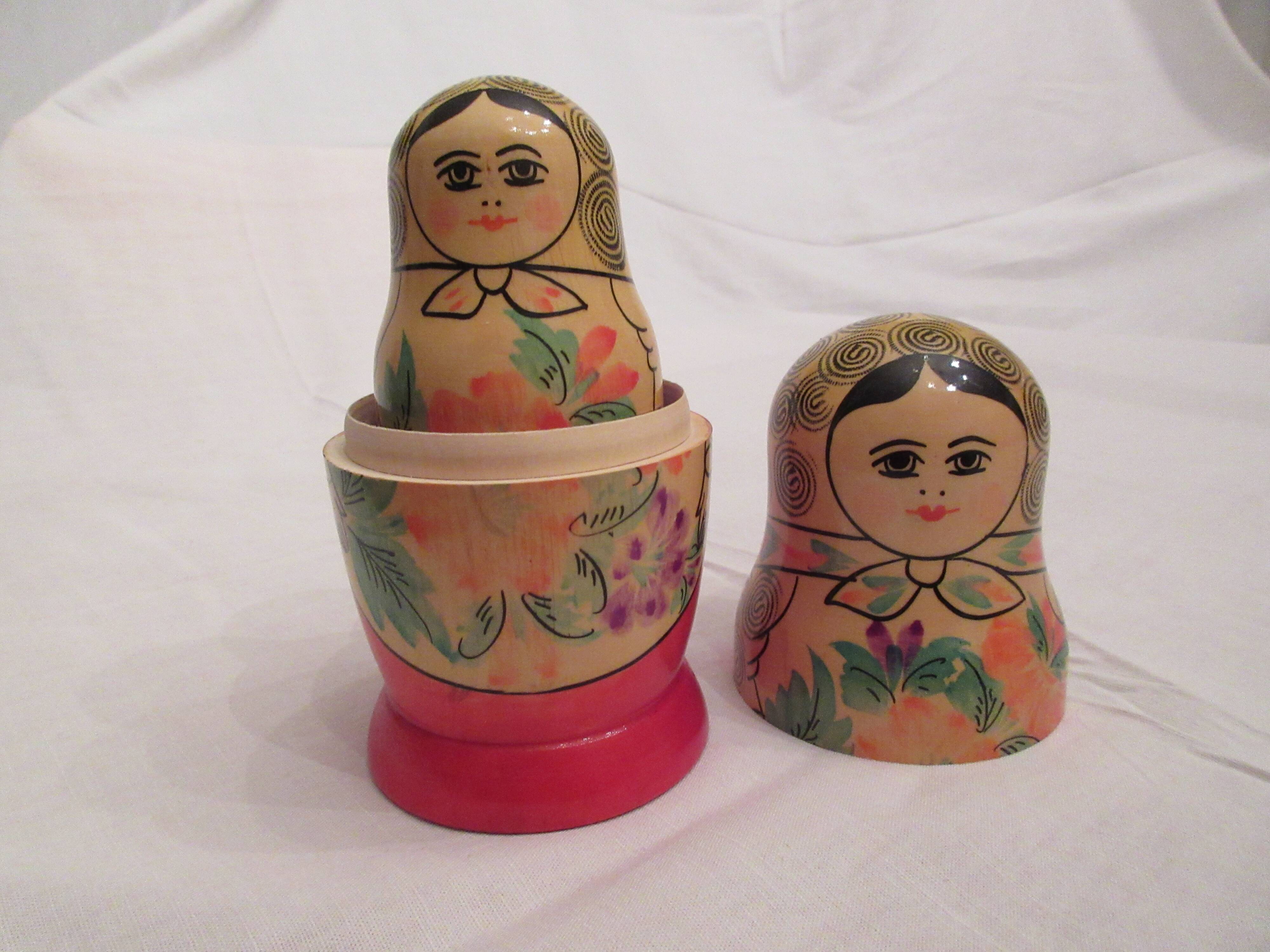 Traditional russian dolls "matryoshkas" from the 70s