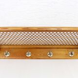 Wall coat rack with shelf