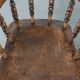 Set of 2 antique English captain's chairs/desk chairs from the 19th century