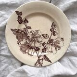 Assiette à dessert en terre de fer « Trémières » Salins