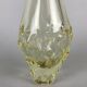 1960's citrine glass vase by miloslav klinger, zelezny brod glassworks