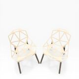Pair of Chair One Magis Off-White Chairs | Konstantin Grcic