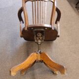 American oak office armchair