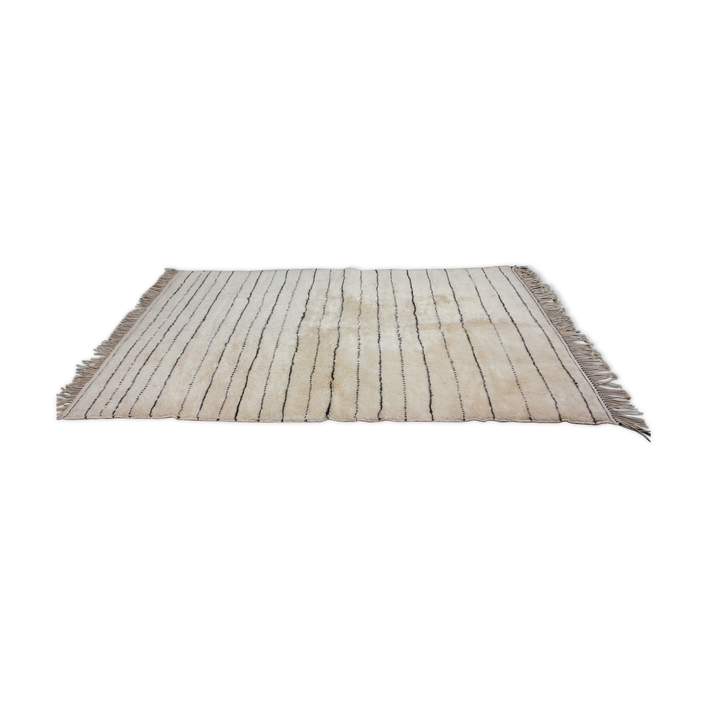 Moroccan beni ourain woollen rug with stripes 180x270cm
