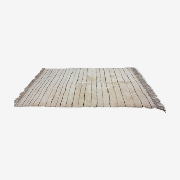 Moroccan beni ourain woollen rug with stripes 180x270cm