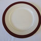 Digoin sarreguemines opaque porcelain dinner plates, pasteur pattern
