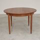 Round extending table, light oak, East Germany, 1960s