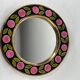 Round mirror Mithé Espelt vintage ceramic 1950