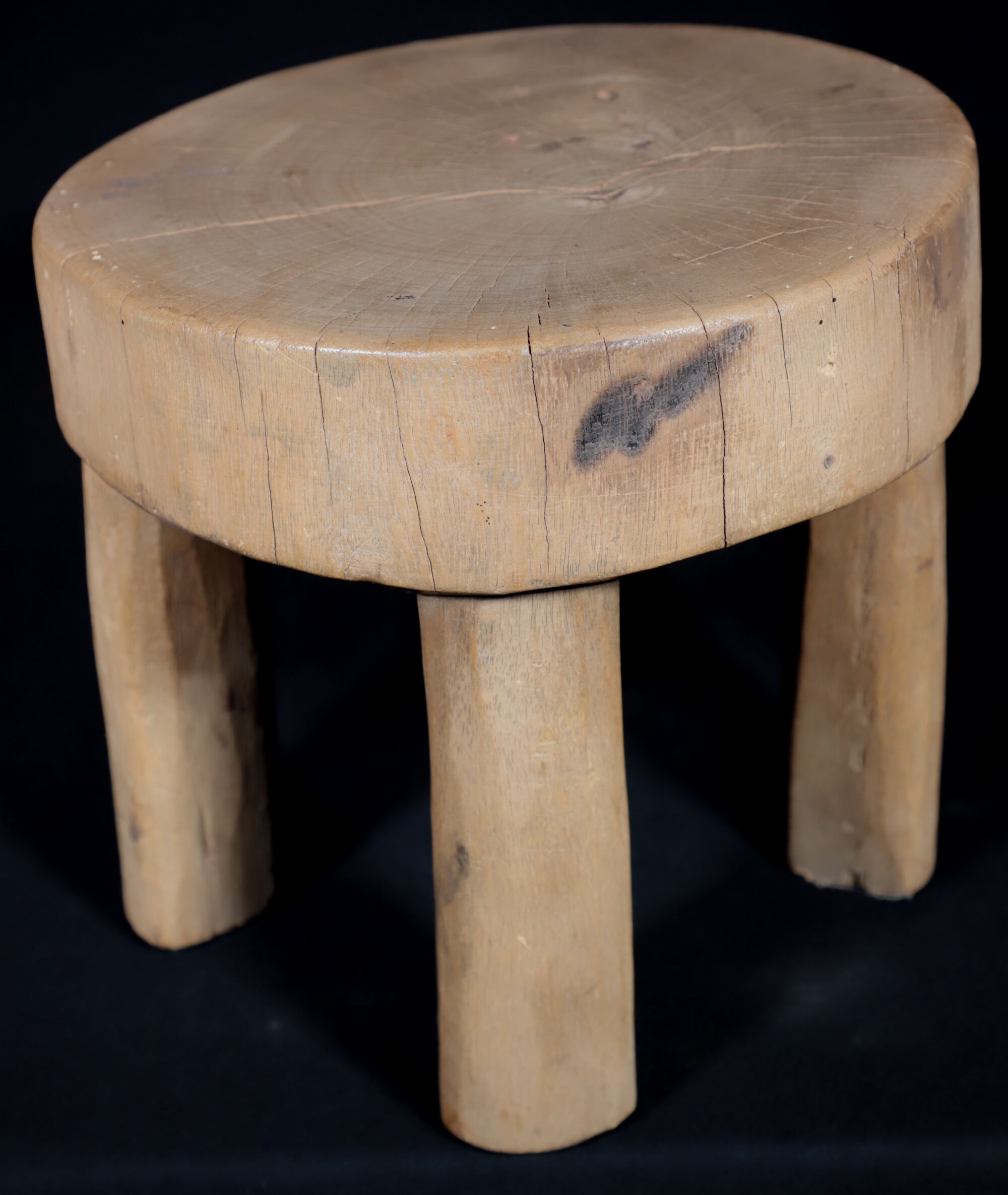 African Art Africa - Antique Wooden Stool West Africa - 21 Cms