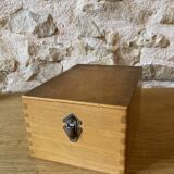 Wooden index card/directory box, 1950s