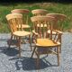 Set of 4 chairs and 1 armchair in mountain style.