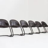 6x Vintage Pascale Dining chairs by Gastone Rinaldi for Thema Italy 1970s