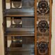 Antique Art Nouveau Victorian hand-carved revolving library.