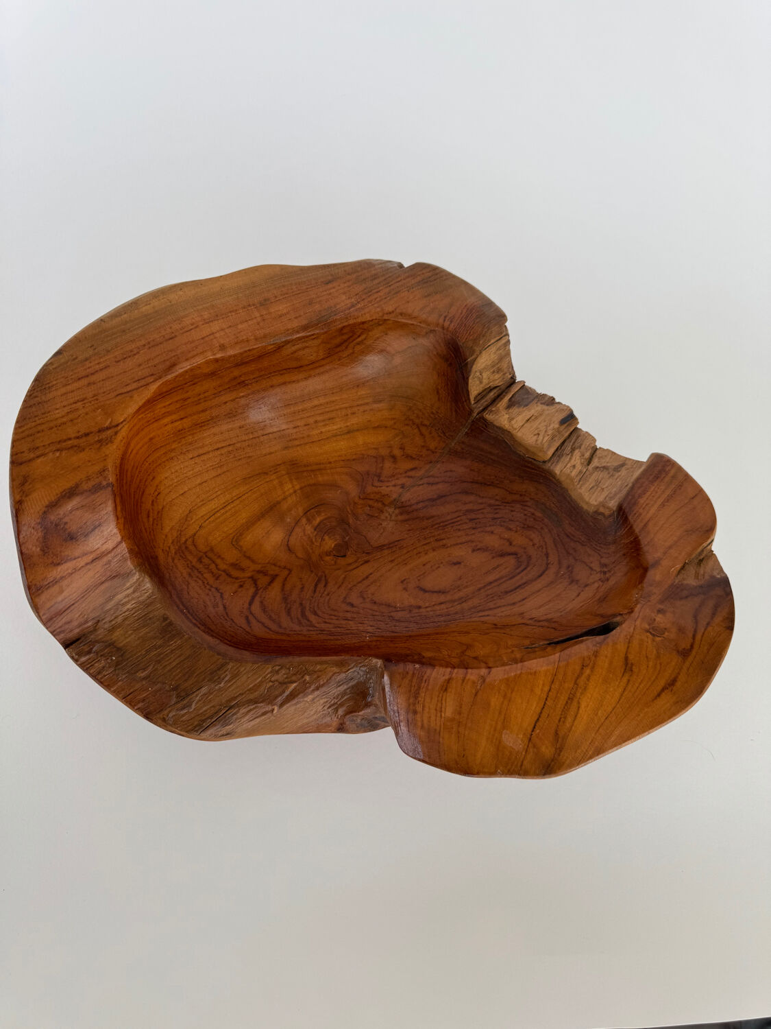 Organic Handcarved Large Teak Root Bowl