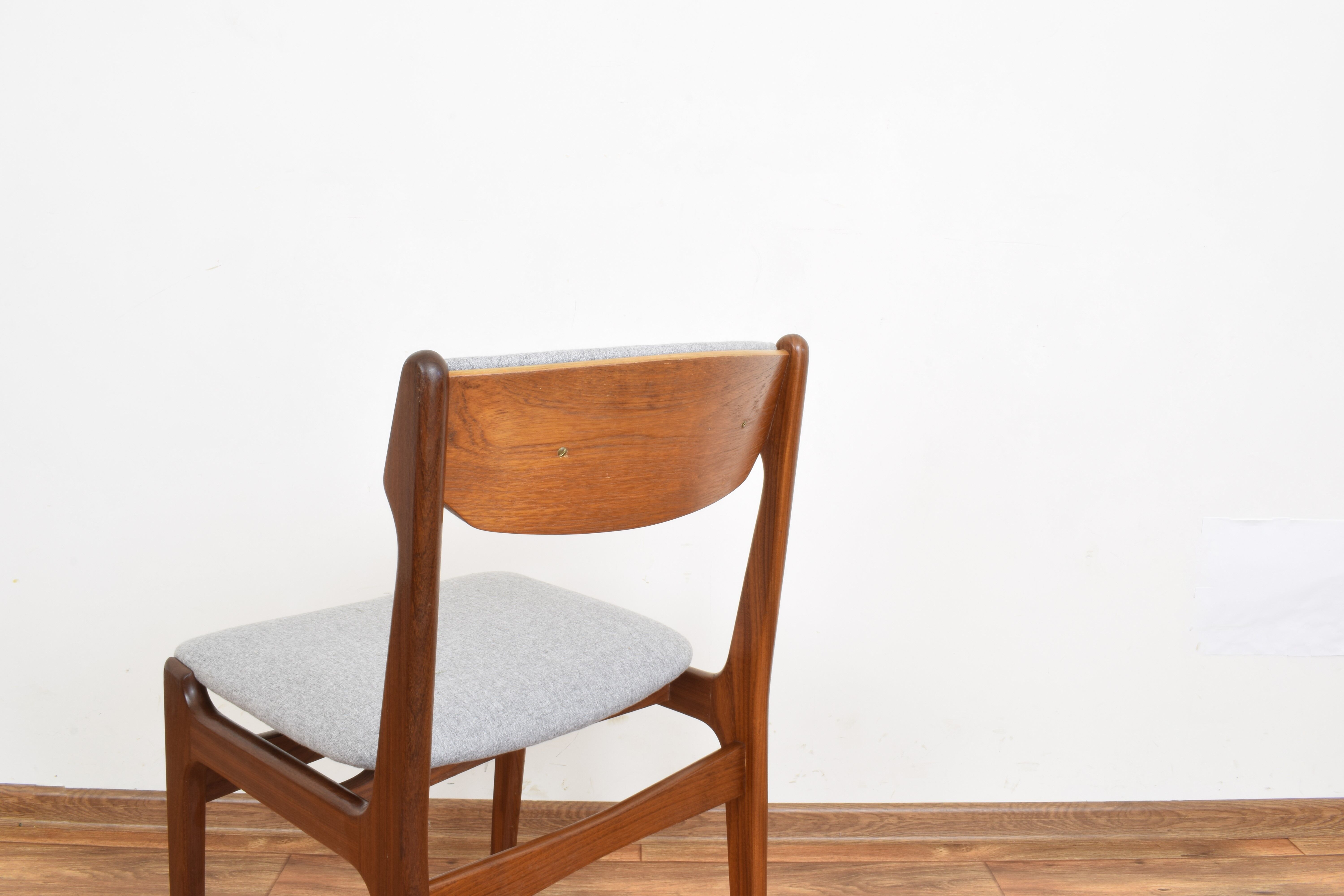 Danish Teak Dining Chairs by Erik Buch, Set of 4
