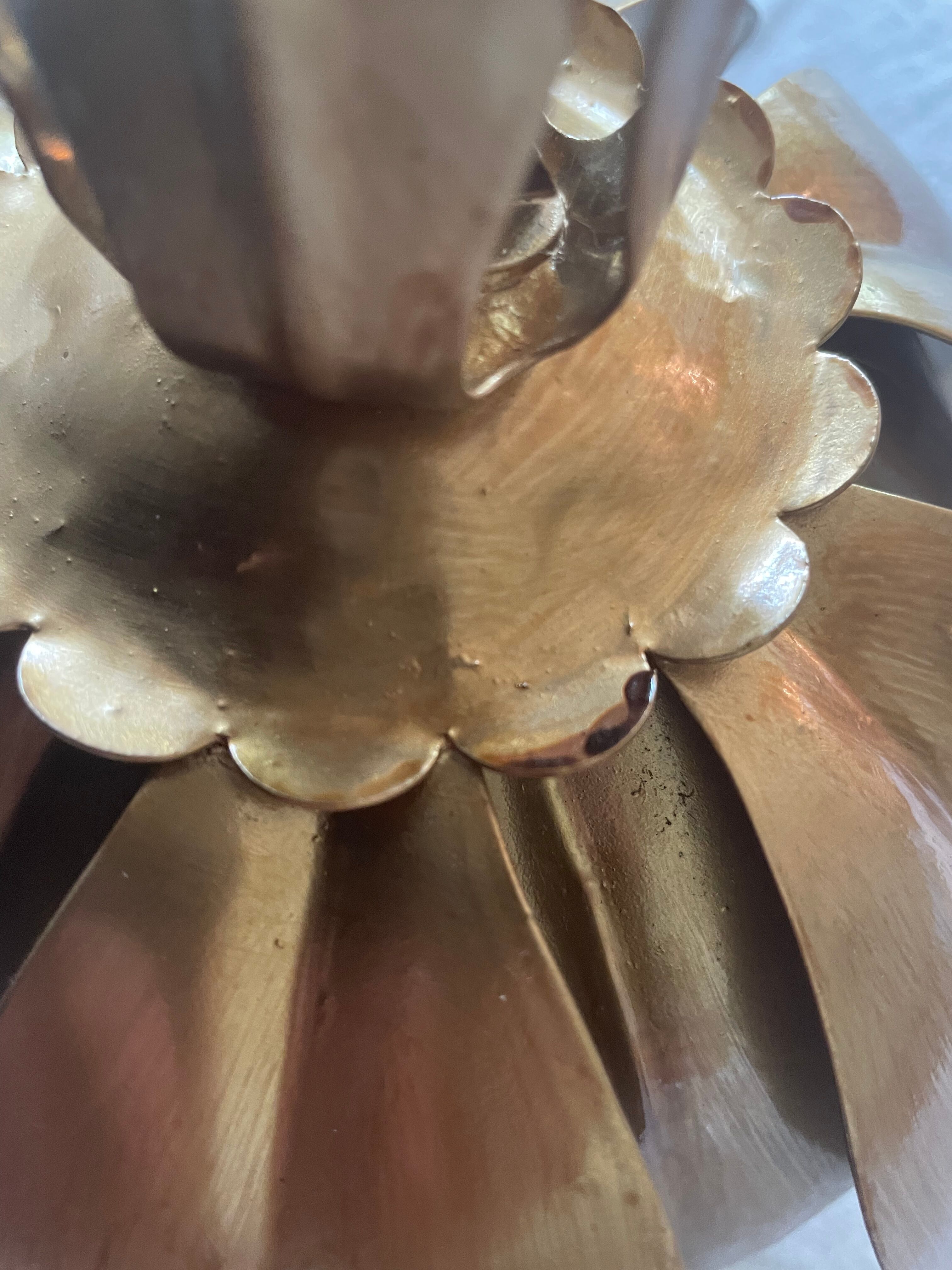 Metal flower chandelier