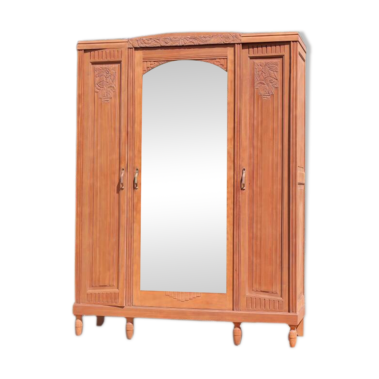 Grande armoire art déco bois exotique