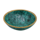 Malachite and brass cup