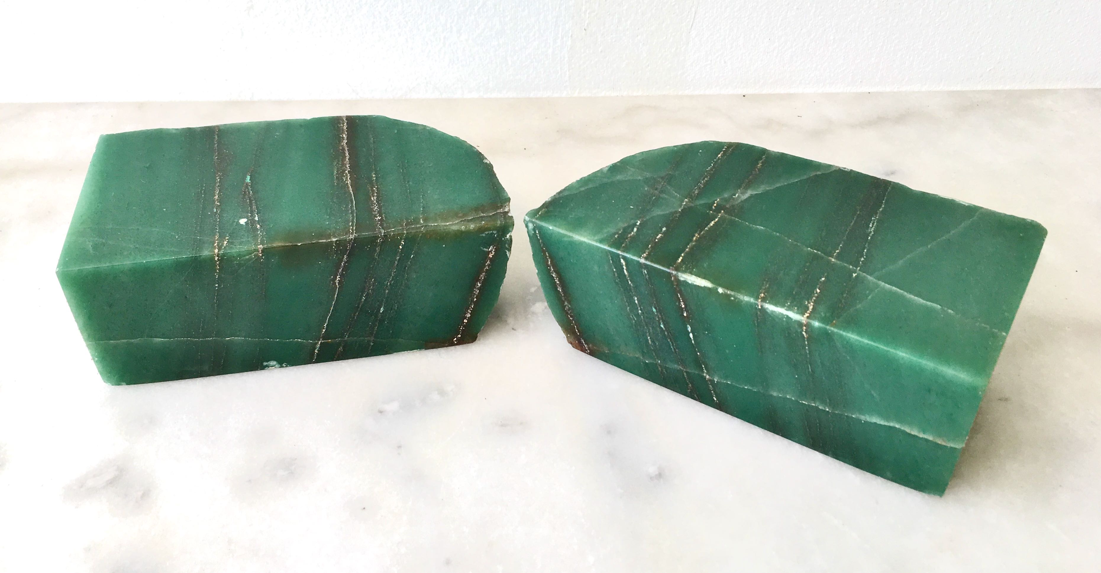 Serre-livres en malachite