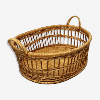 Rattan braided basket