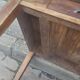 Farm table coffee table with drawers