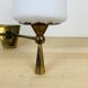Double opaline wall light and brass from the 1950s, Lunel, Arlus.