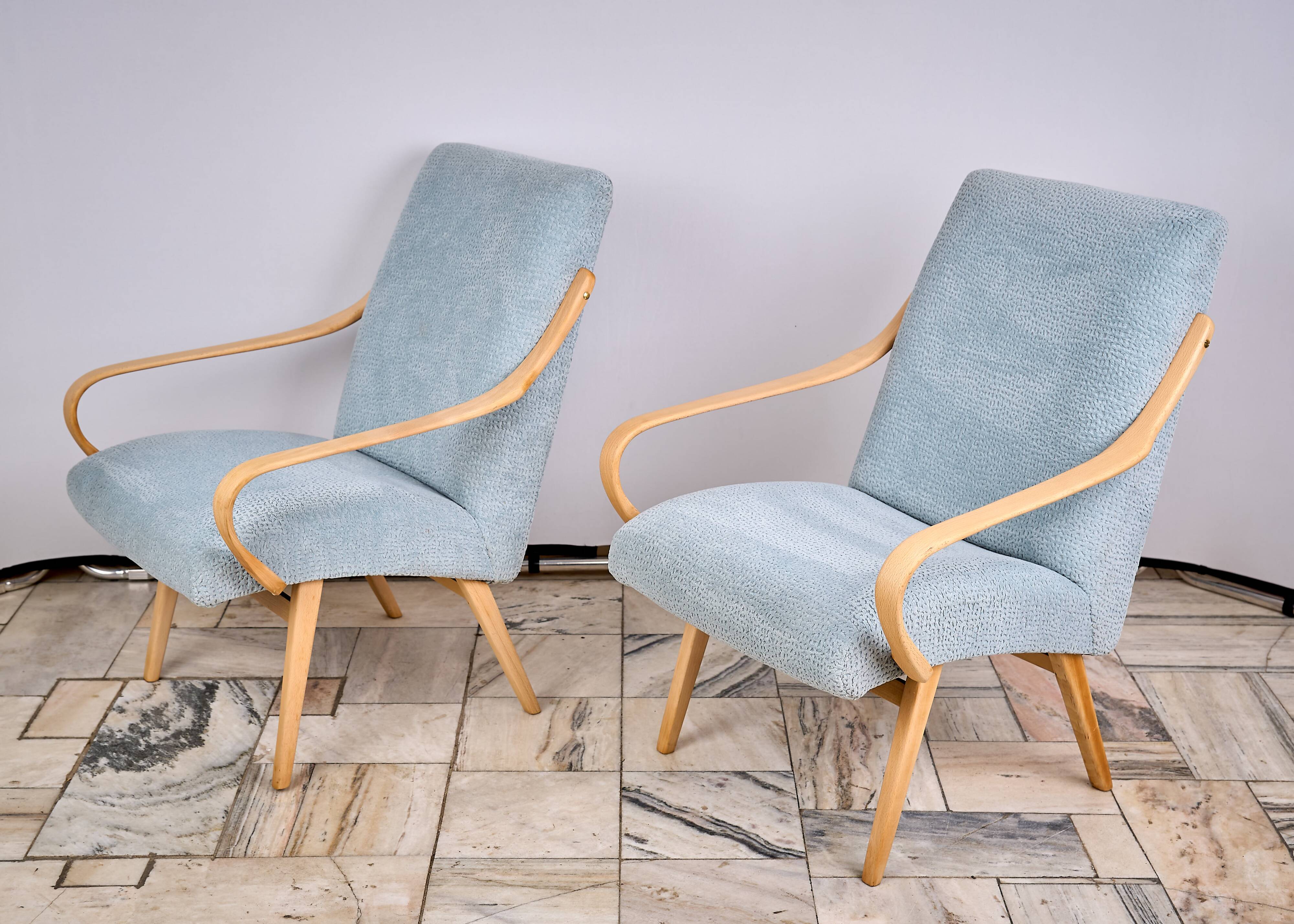 Pair of TON armchairs designed by Jaroslav Smidek, Czechoslovakia, 1960s