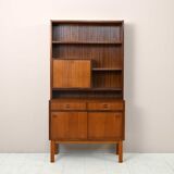 Scandinavian bookcase with bar compartment