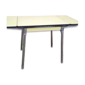 Table extensible en Formica jaune