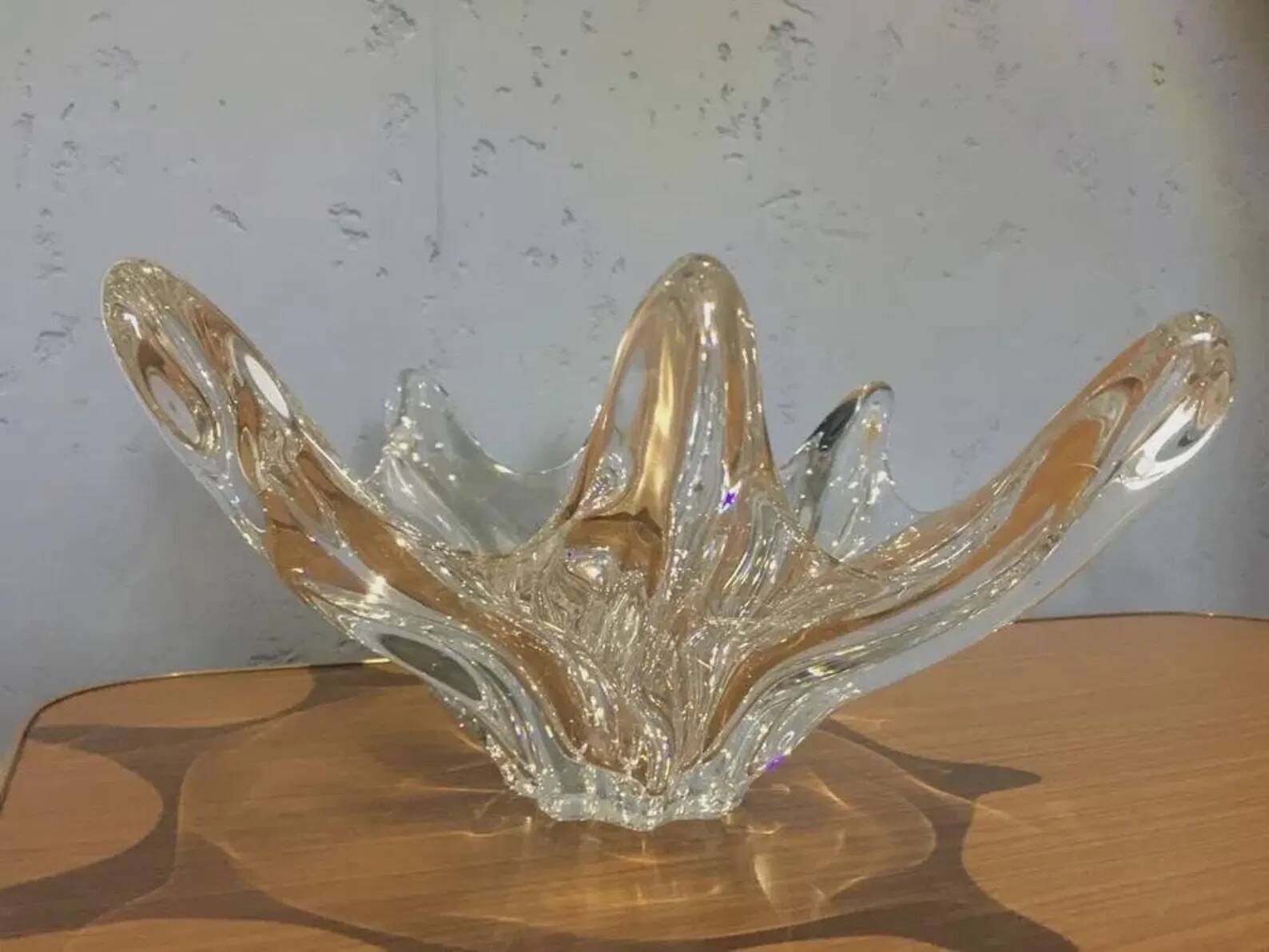 Art Vannes Crystal Centerpiece Bowl – France, 1970s
