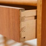 Scandinavian bedside table with drawer and magazine rack