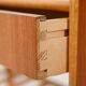 Scandinavian bedside table with drawer and magazine rack