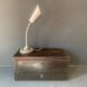 Cogit chrome metal accent lamp, Art Deco lamp, industrial, flexible