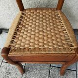 Set of 6 mismatched bistro chairs.