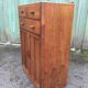 Vintage wardrobe said tall boy oak with 2 drawers and 2 doors