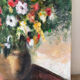 Bouquet de fleurs, huile sur toile