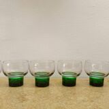 Six verres Luminarc 1970 vert