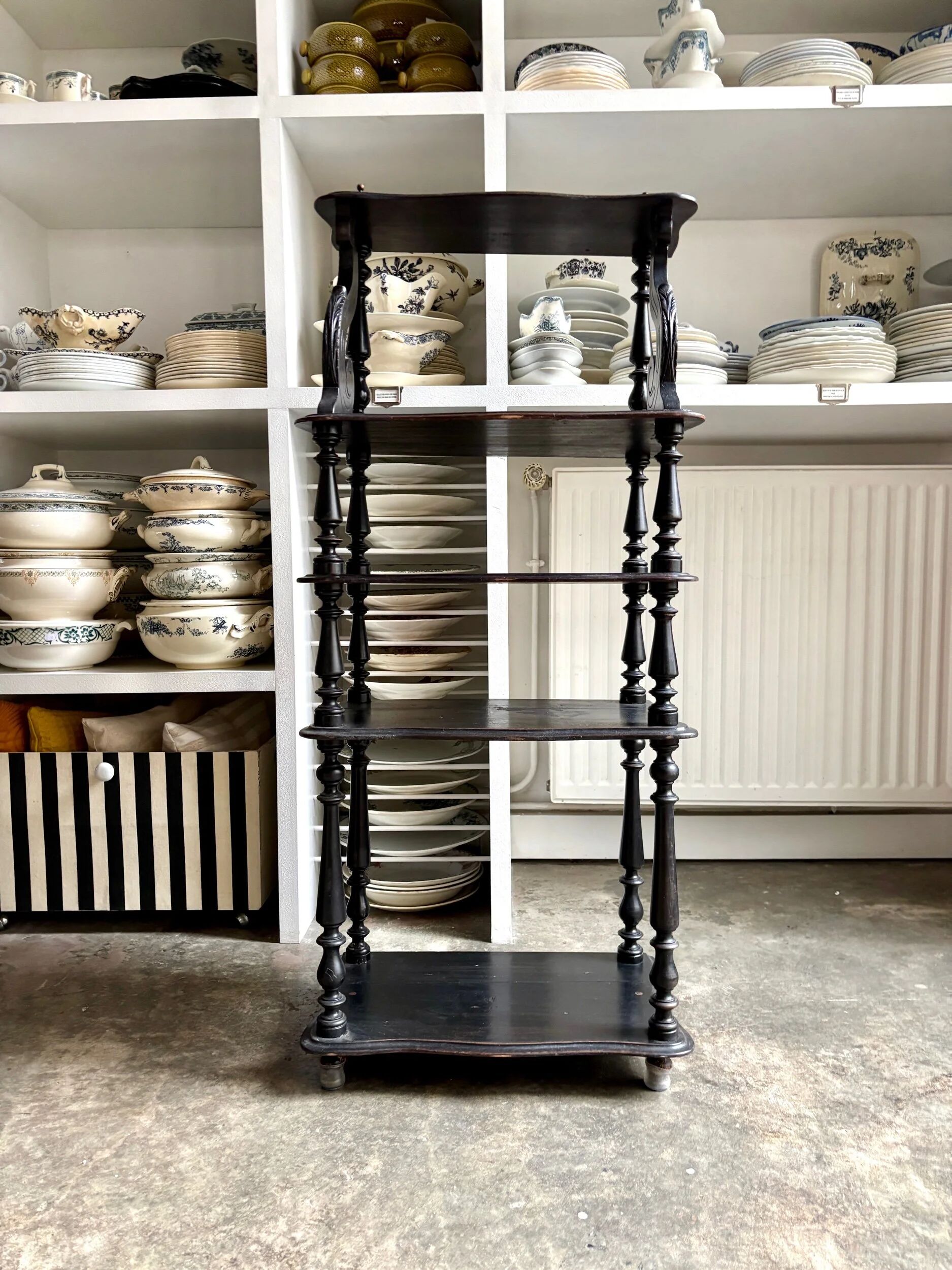 Library, Napoleon III music stand in blackened wood.