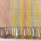 5x7 Pale Red & Yellow Striped Kilim Rug, 147x229Cm