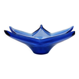 Vintage cobalt blue starfish-shaped fruit bowl in HSG style.
