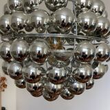 Space age chrome pendant light