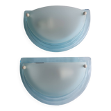 Paire d'appliques murales demi-lune vintage