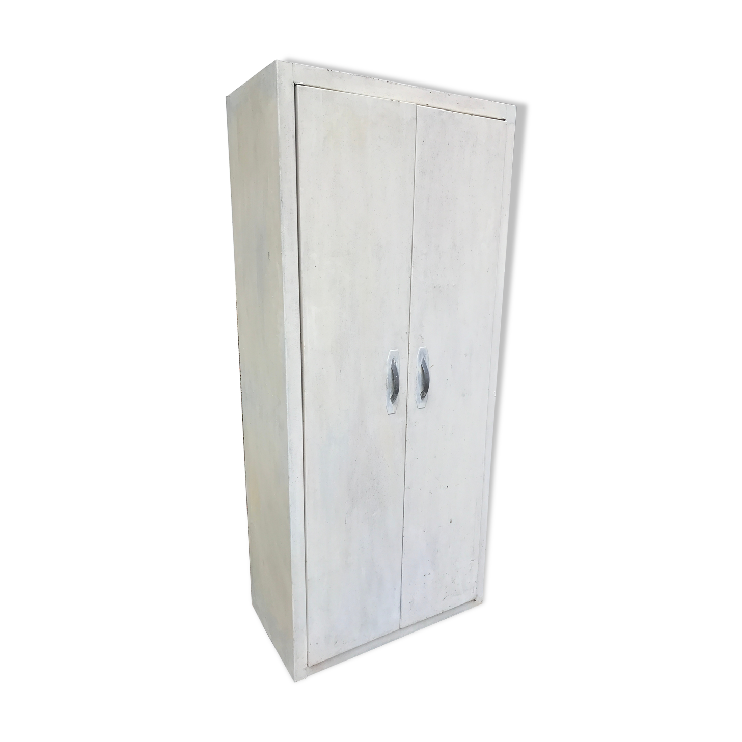 Parisian white metal kitchen cabinet