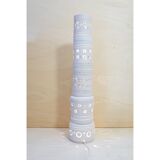Georges Pelletier, totem floor lamp in white earth.