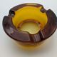Amber glass ashtray 70s