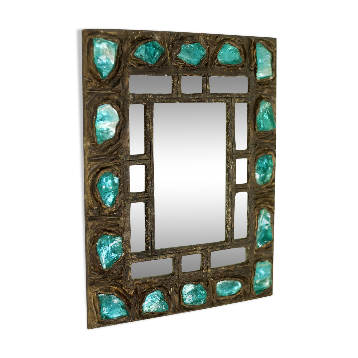 Mirror resin years 60 - 29X36cm